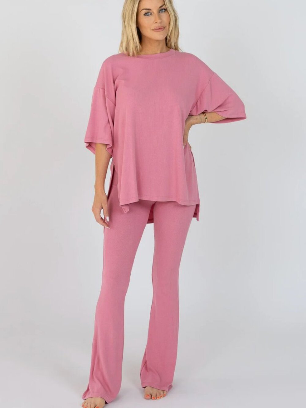 Foxy Kind All Weekend Long Pant Set Posh Pink